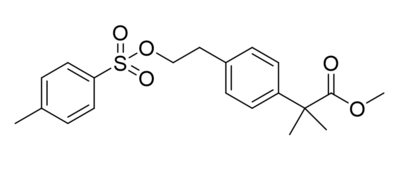 甲基-2-甲基-2-(4-2-对甲苯磺酰氧基乙基苯基异丙酯）